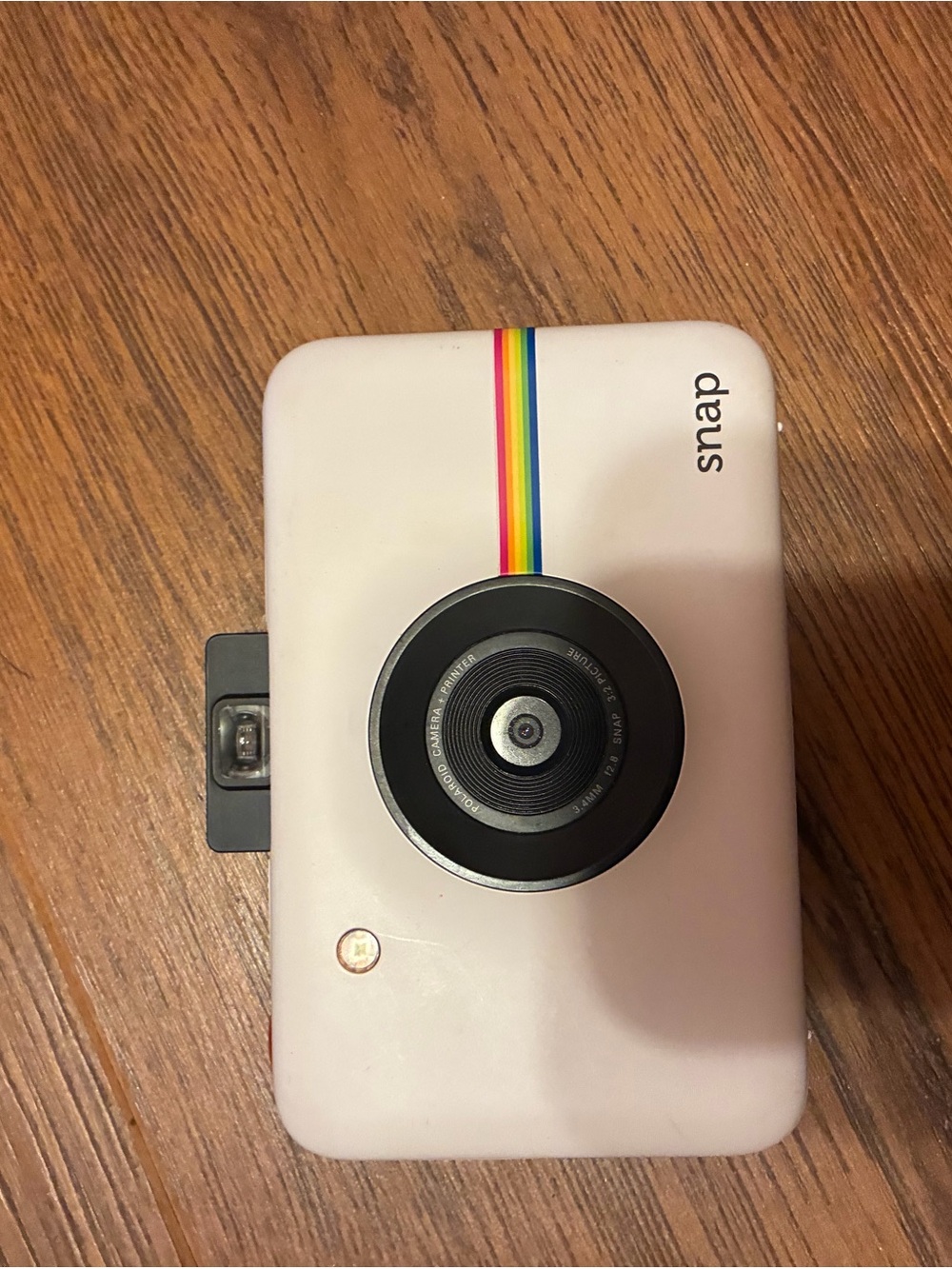 Snap Instant Camera in White with Rainbow Stripe NO CHARGER INCLUDED